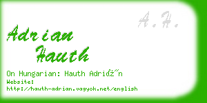 adrian hauth business card